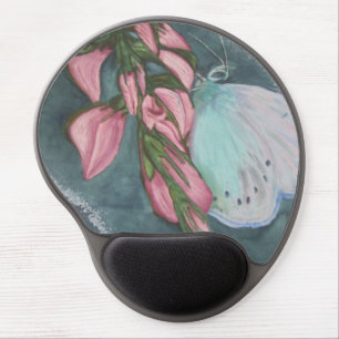 PINK AND BLUE BUTTERFLY GEL MOUSE PAD