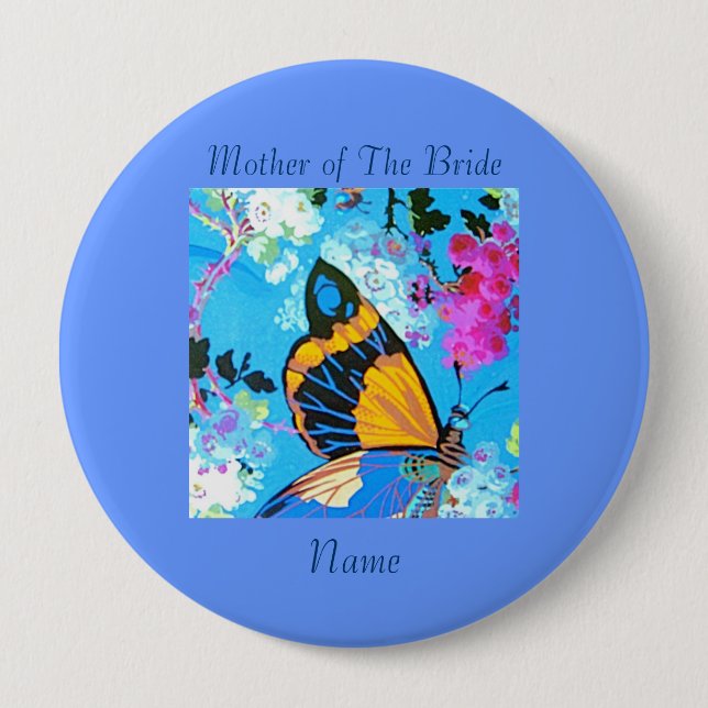 Pink and Blue Butterfly Pin add text (Front)