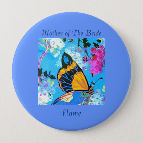 Pink and Blue Butterfly Pin add text