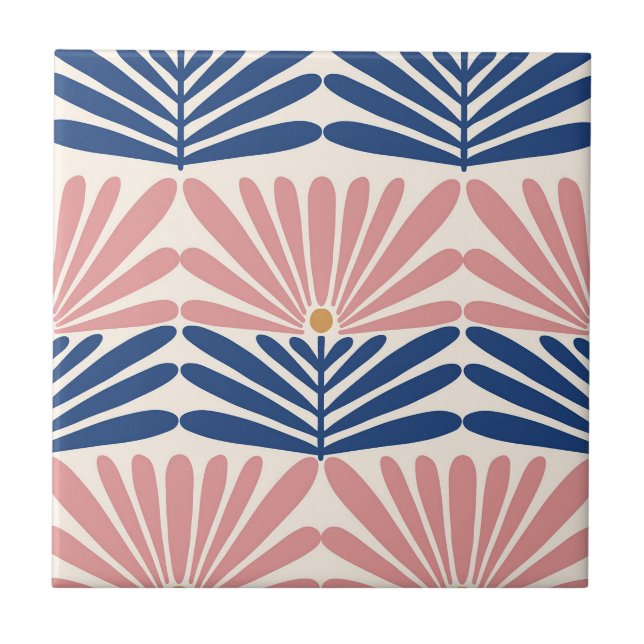 pink and blue ceramic tile (Front)