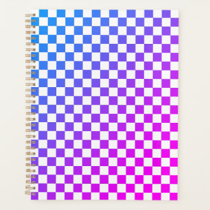 pink and blue Checkered 2025 Planner