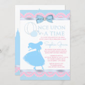 Pink and Blue Cinderella Birthday Party Invitation (Front/Back)