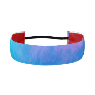 Pink and Blue Colored Smoke Zazzle_Growshop. Athletic Headband