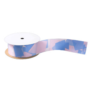 Pink and Blue Confetti Satin Ribbon
