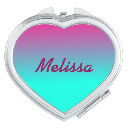 Pink and Blue Cotton Candy Heart shaped Vanity Mirror