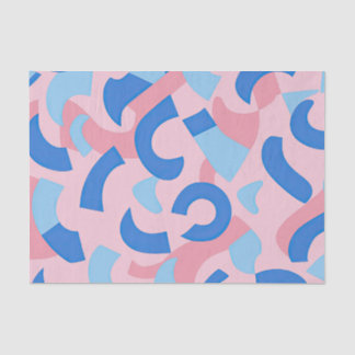 Pink and Blue Doodle Pattern Tissue Paper