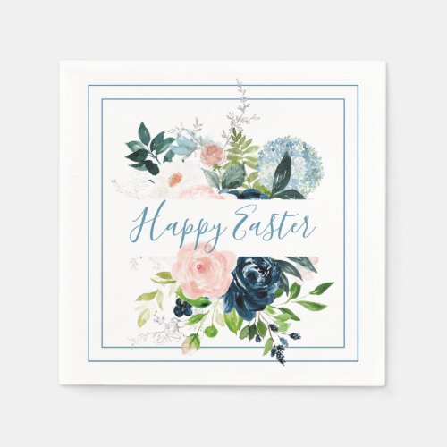 Pink and Blue Easter Bouquet Napkins