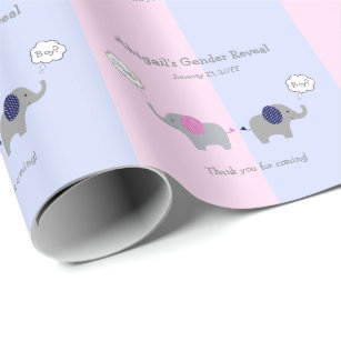 Baby Gender Reveal Wrapping Paper