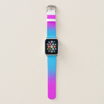 Pink And Blue Faded Fashion Apple Watch Band by MiniBrothers at Zazzle