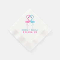 Pink and Blue Flamingos Beach Wedding