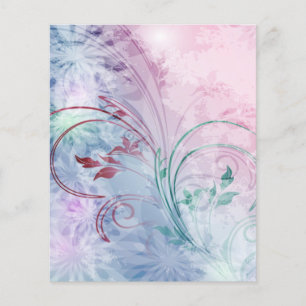 Pink and blue floral