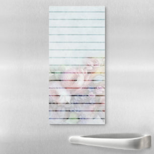 Pink and blue floral magnetic notepad