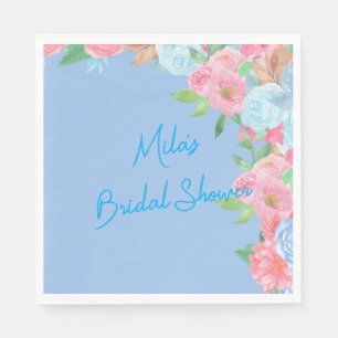 pink and blue floral napkins