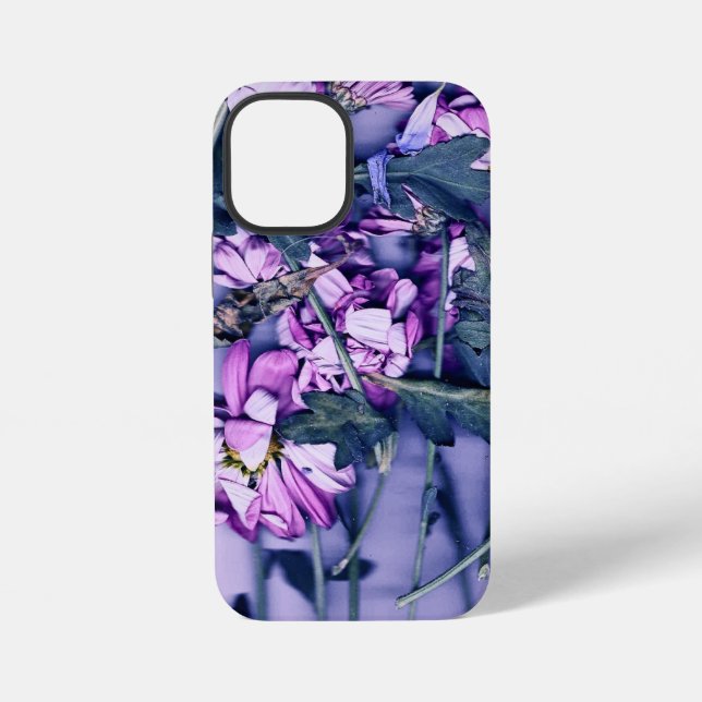 Pink and Blue Floral PopSocket iPhone Case (Back)