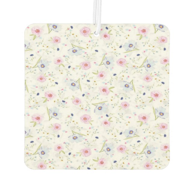 Pink and blue flowers air freshener (Back)