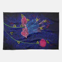 Pink and blue flowers
