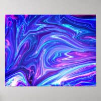 Pink and Blue Galaxy Abstract