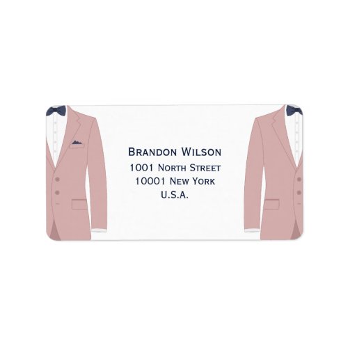 Pink And Blue Gay Wedding Address Labels