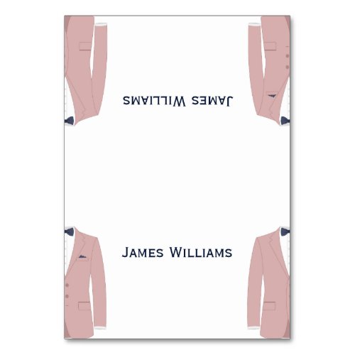 Pink And Blue Gay Wedding Place Setting Cards