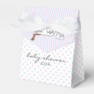 Pink and Blue Gender Reveal Baby Shower Favor Boxes