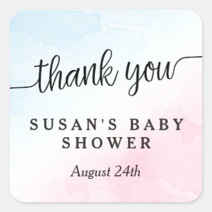 Pink and Blue Gender Reveal Baby Shower Tag