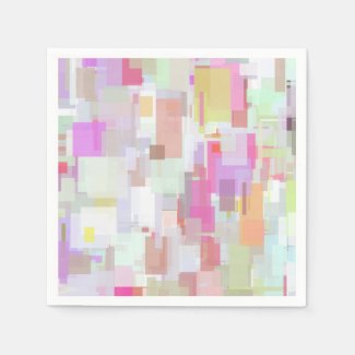 Pink and Blue Geometric Abstraction