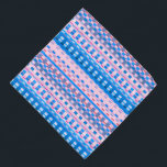 Pink and Blue Glitch Stripes Girly Psychedelic Bandana<br><div class="desc">Abstract stripped design with girly and pastel shades of colors. Main colors of this glitch pattern : Light blue and pink.</div>