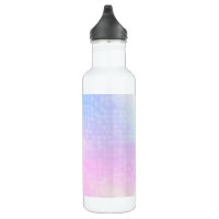 Preppy Watercolor Hearts in Blue Stainless Steel Water Bottle 