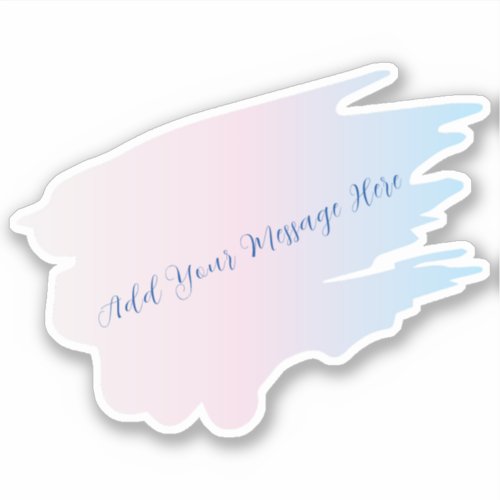 Pink and Blue Gradient Paint Colors Sticker