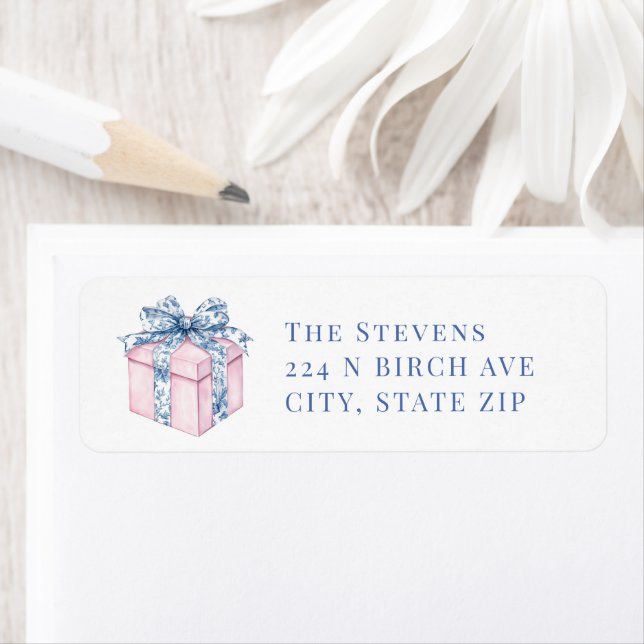 Pink and Blue Grandmillennial Gift Label (Insitu)