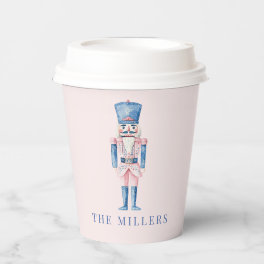 Pink and Blue Grandmillennial Nutcracker Paper Cups