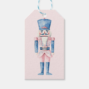 Pink and Blue Grandmillennial Nutcrackers Gift Tags
