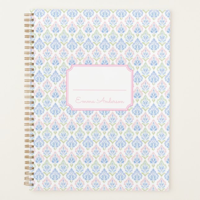 Pink and Blue Grandmillennial Planner (Front)
