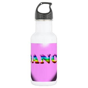 Pink and Blue Heart DANCE for Dancers! Water Bottle