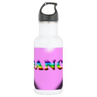 Pink and Blue Heart DANCE for Dancers! Water Bottle