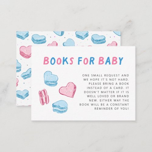 Pink and Blue Hearts Book Request  Enclosure Card