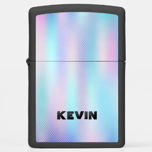 Pink and Blue Holographic blurred background Zippo Lighter