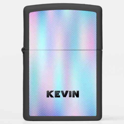 Pink and Blue Holographic blurred background Zippo Lighter