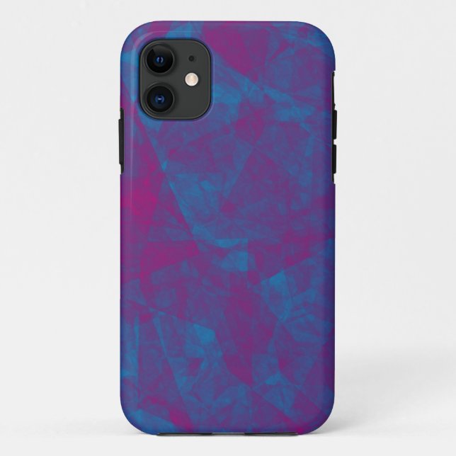 pink and blue ice texture custom iphone case (Back)