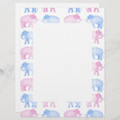 Pink and Blue Indian Elephant Pattern (Front/Back)