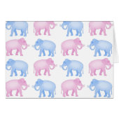 Pink and Blue Indian Elephant Pattern (Front Horizontal)