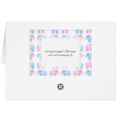 Pink and Blue Indian Elephant Pattern Cards (Back Horizontal)