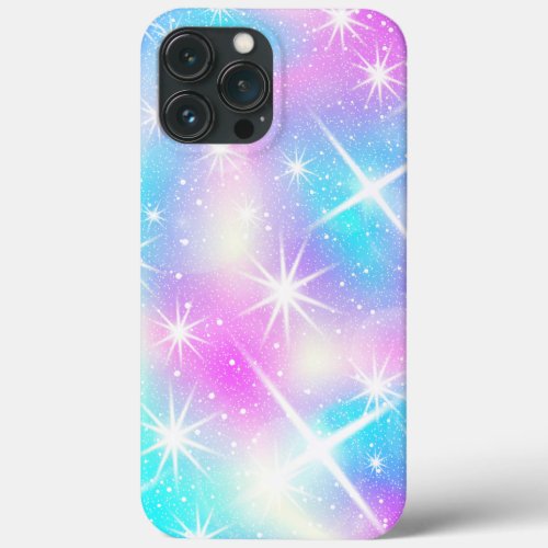 Pink and Blue Iridescent Sparkle  iPhone 13 Pro Max Case