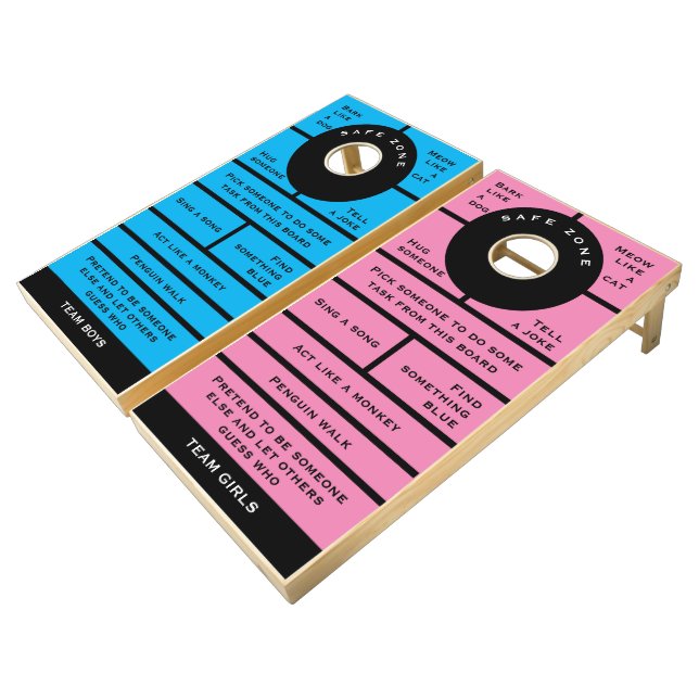 Pink and Blue Kids game set own rules funny party (Angled)