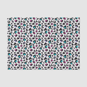 Pink and Blue Leopard Animal Print Tissue Paper