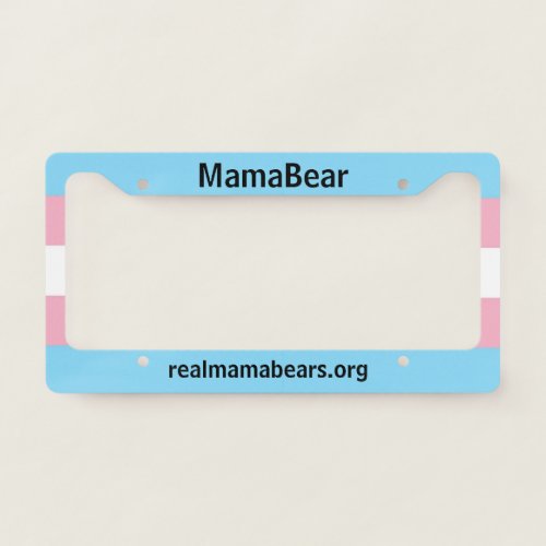Pink and Blue License Plate Frame