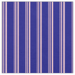 [ Thumbnail: Pink and Blue Lined/Striped Pattern Fabric ]