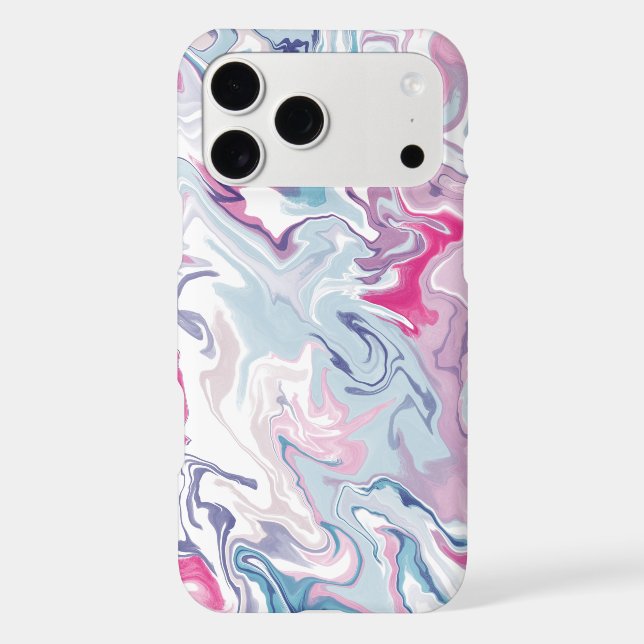 Pink and blue liquid acrylic  iPhone case (Back)