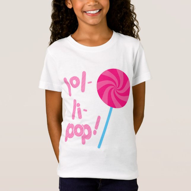 Pink and Blue Lollipop T-Shirt (Front)