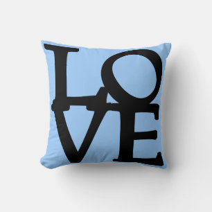 Pink and Blue LOVE Pillow